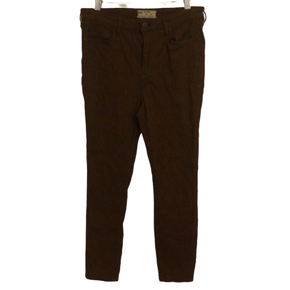 Free People Denim - Free People Brown Threaded High-Rise Skinny Ankle Jeans